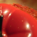 Spiced tomato tartare with crunchy air bread rolls Tartare de tomate especiado con panecillos aéreos crujientes