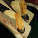 Ravioli líquido de queso de Payoyo. Liquid Ravioli with Payoyo cheese.